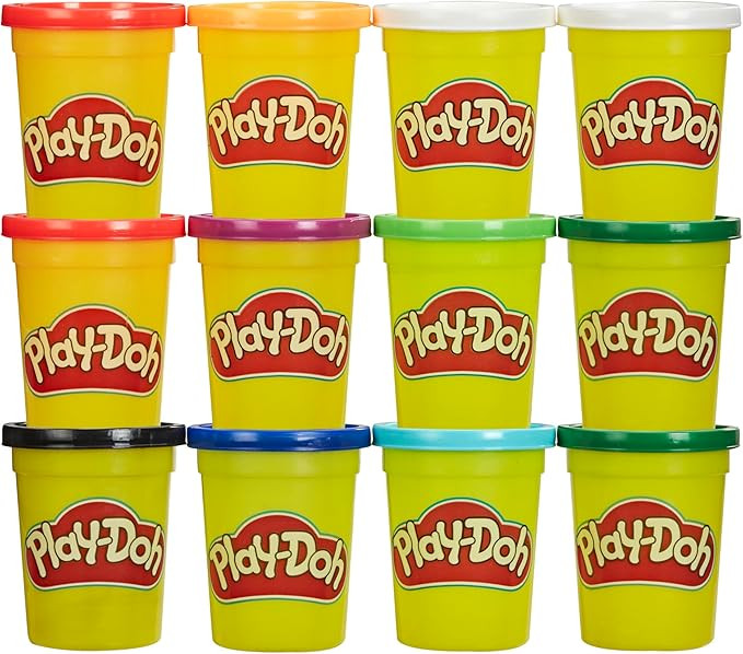 Play-Doh Bulk Jewel Colors 12-Pack of Modeling Compound, 4-Ounce Cans | Amazon (US)