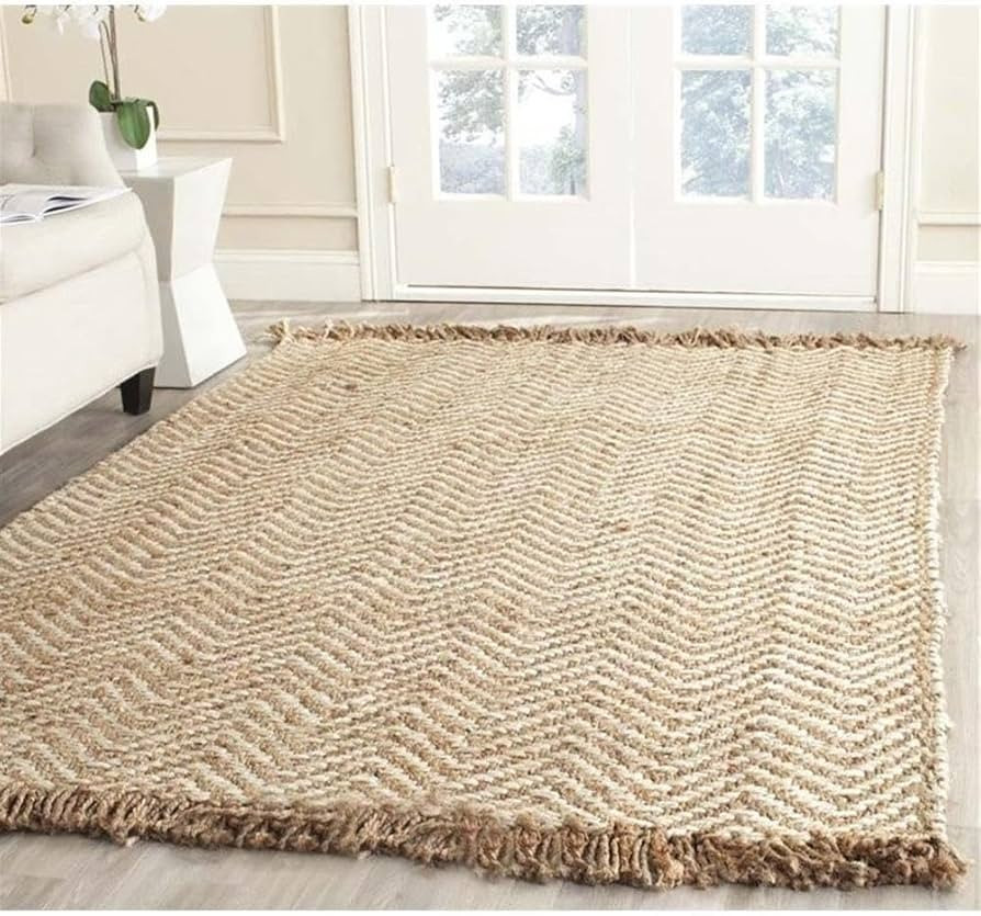 Amazon.com: SAFAVIEH Natural Fiber Collection Accent Rug - 3' x 5', Bleach & Natural, Handmade Ch... | Amazon (US)