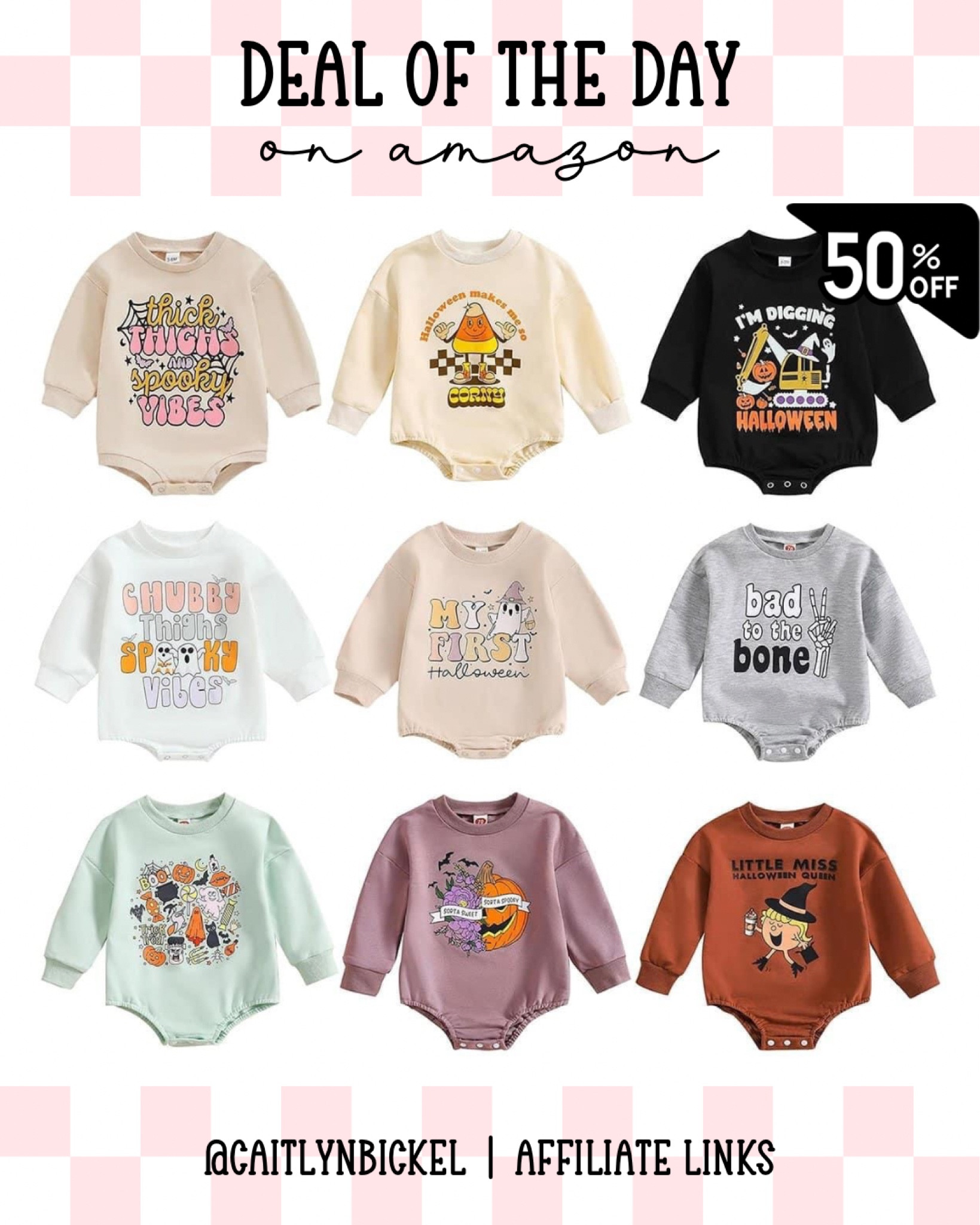 50% off these Halloween baby rompers on Amazon!

#LTKFallSale #LTKBaby #LTKSeasonal