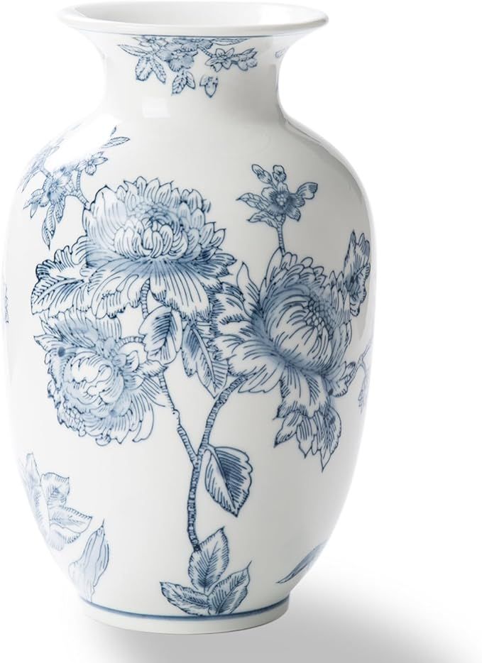 Blue and White Vase for Home Decor, Ceramic Chinoiserie Vase Decor, Porcelain Vases, Flowers and ... | Amazon (US)