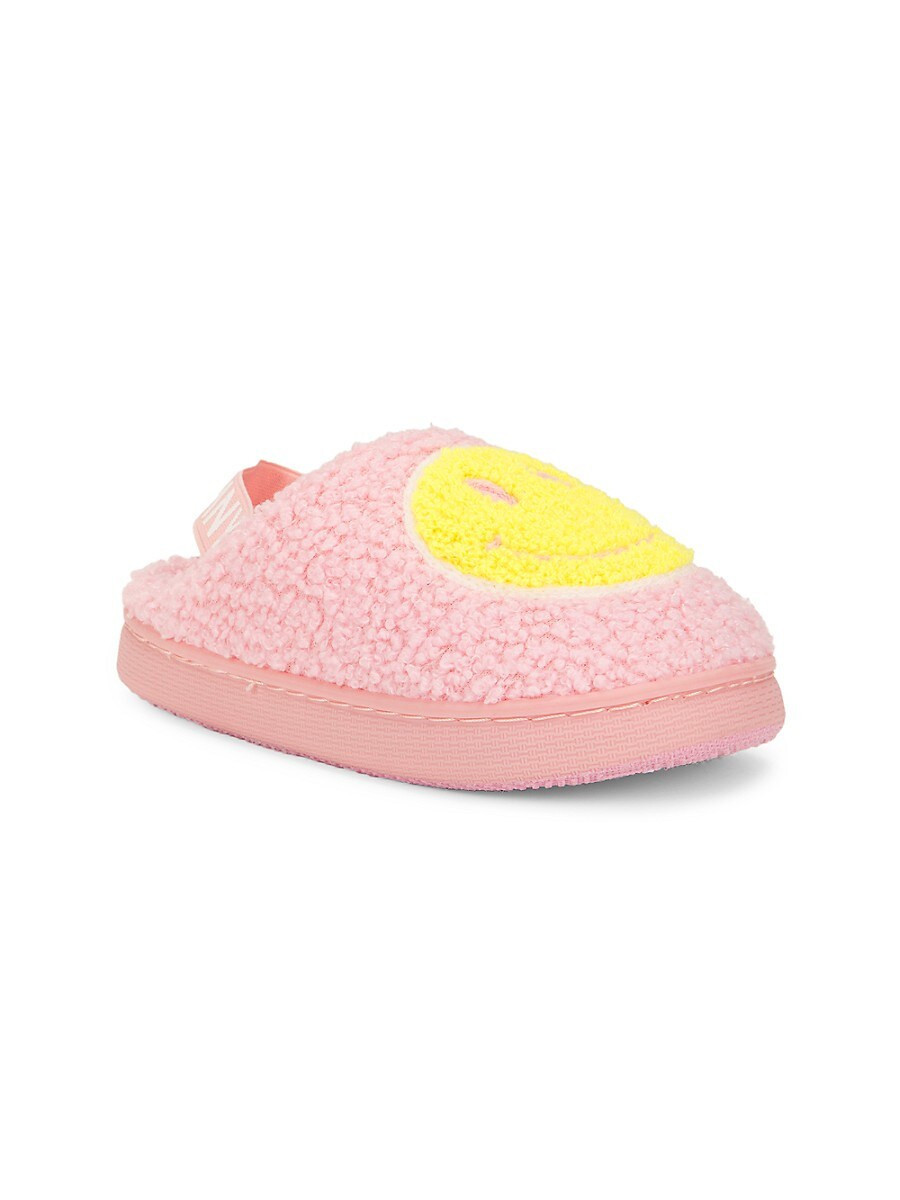 Nicole Miller Little Girl's Teddy Face Faux Shearling Slippers - Light Pink - Size 11-12 | Saks Fifth Avenue OFF 5TH