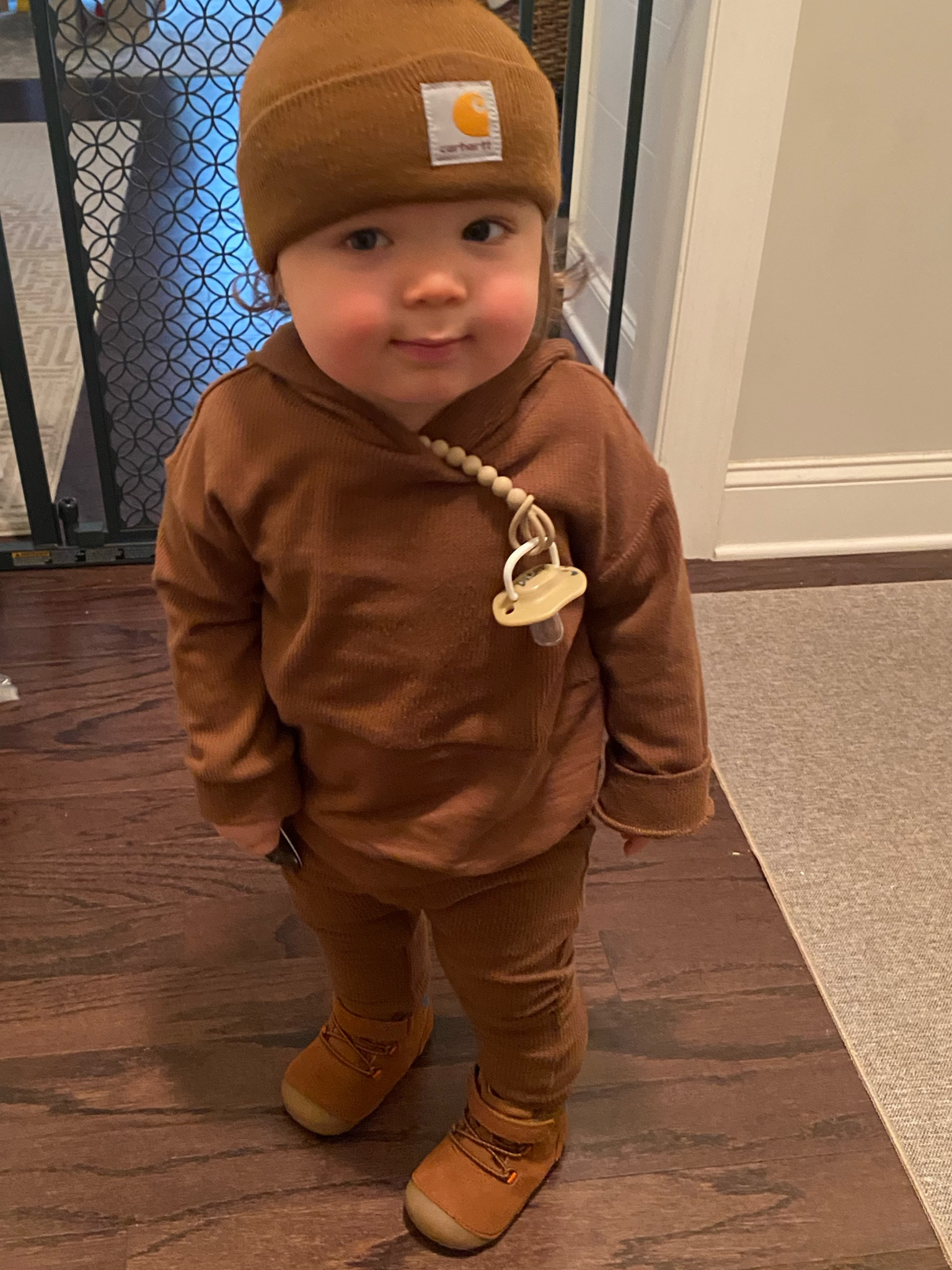 Toddler boy style! I loveeee this set from Target. Carhartt Beanie + Stride Rite shoes from Amazon. All TTS. Henry wearing 2T in the pant & top set, and 6W in the shoes! 

#LTKkids #LTKFind #LTKfamily