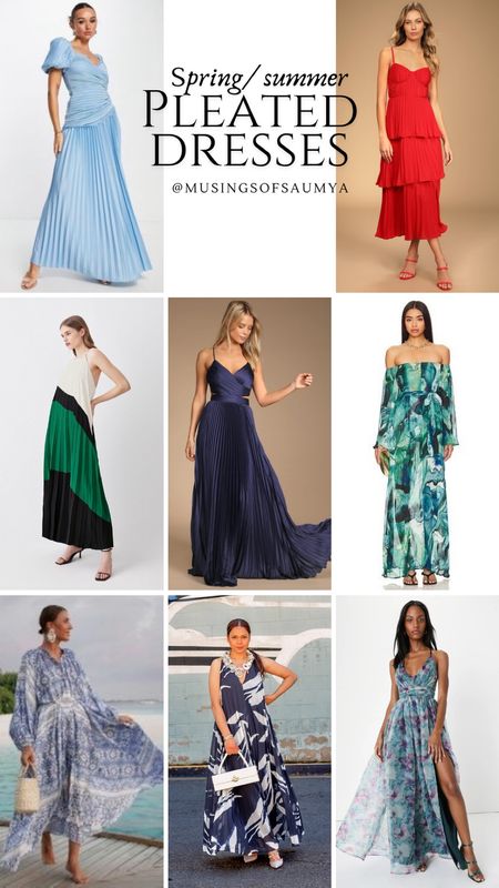 Summer soirée dresses, pleated maxi dresses are everywhere  

#LTKParties #LTKOver40