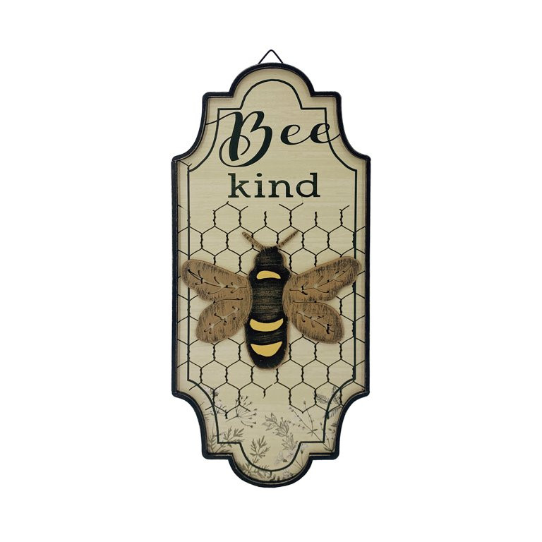 Way to Celebrate Spring Wooden Fancy Bee Kind Wall Sign 16" | Walmart (US)