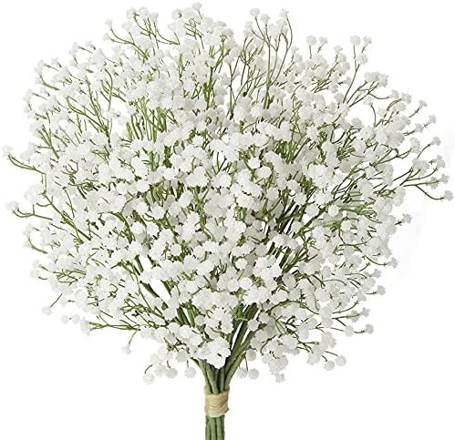 12 Pcs Baby's Breath Artificial Flowers Bulk 3 Branches Faux Baby Breath Plastic Flowers Fake Gypsop | Amazon (US)