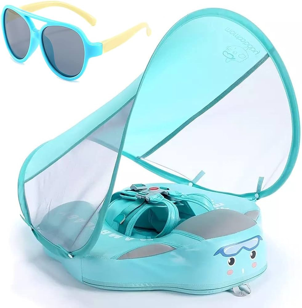 Baby Floats for Pool with Canopy Removable UPF 50+ UV Sun Protection Canopy Mambobaby Float Non I... | Amazon (US)