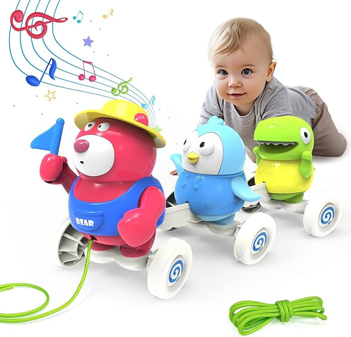 Baby Toy 12-18 Months,Crawling Baby Toys Musical Toys for 1-2 Year Old,Tummy Time Toys Pull Toys ... | Amazon (CA)