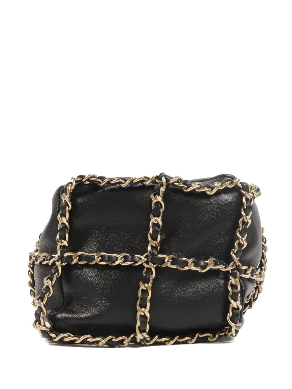 CHANEL Pre-Owned cage-detail bucket bag - Black | Farfetch Global