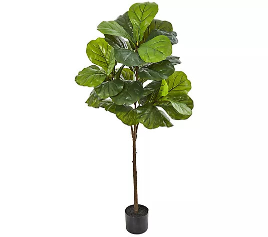 Make Your Selection: 54" Fiddle Leaf Artificial Tree by Nearly Natural | QVC