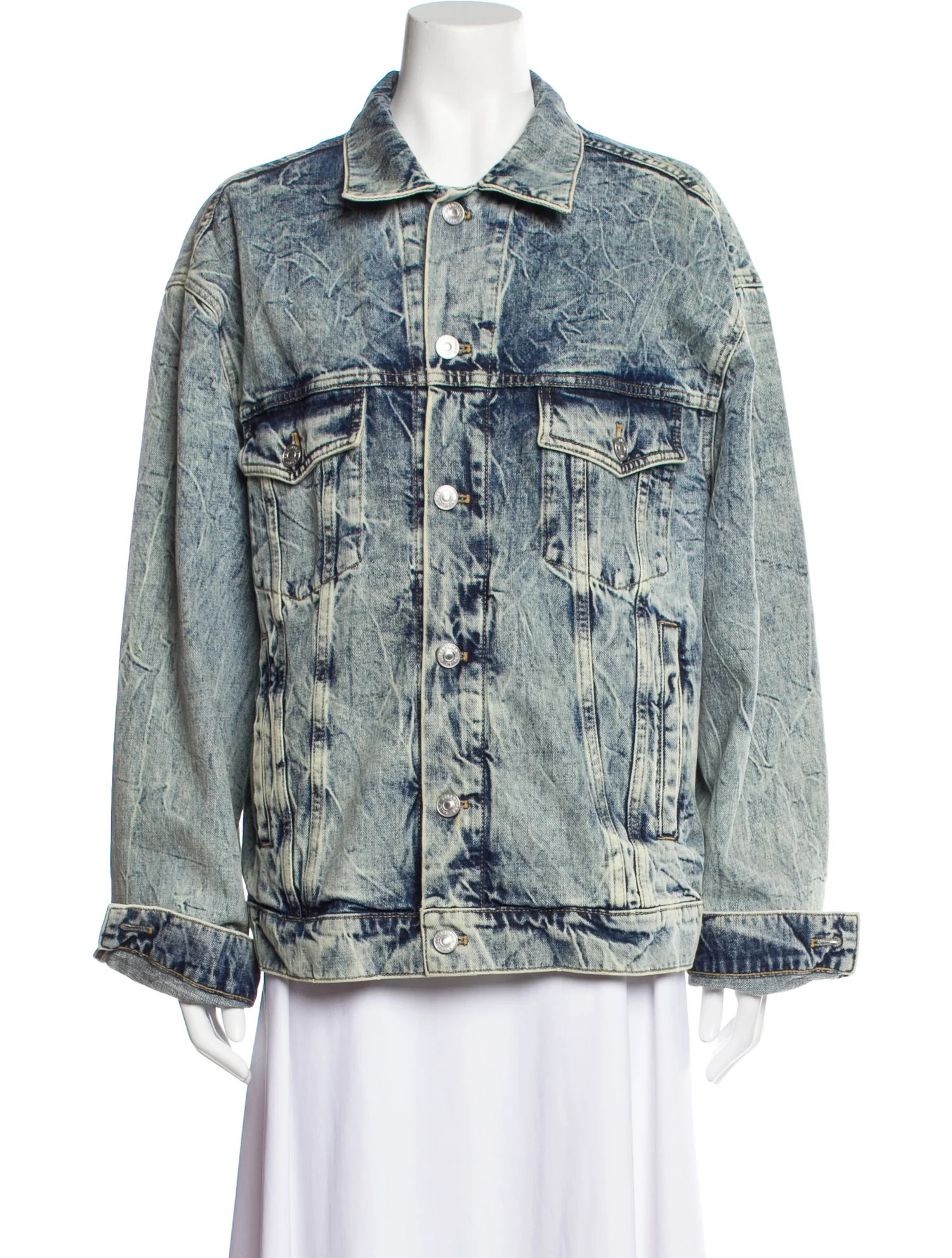 Balenciaga Bleached Denim Denim Jacket | The RealReal