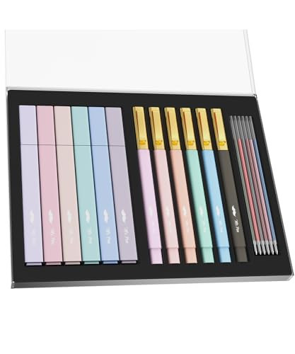 Mr. Pen- Aesthetic Highlighters and Pens with Case, 12 Pack, 6 Pen Refills, Cute Highlighters Assorted Colors, Colorful Ink Bible Pens No Bleed Through | Amazon (US)