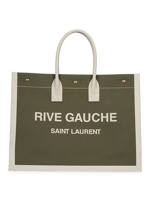 Small Rive Gauche Canvas Tote | Saks Fifth Avenue