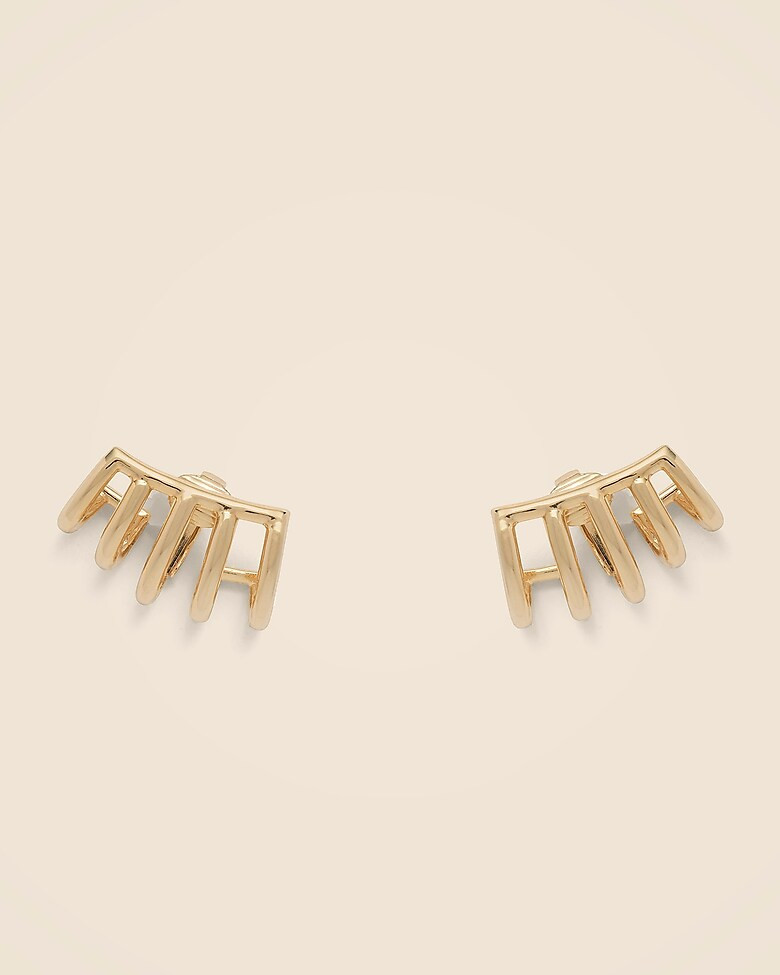 Lady Grey cage clip-on earrings | J. Crew US