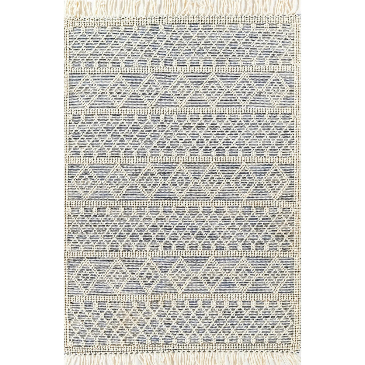 Momeni Boulder Hand Woven Wool and Cotton Geometric Area Rug | Bed Bath & Beyond