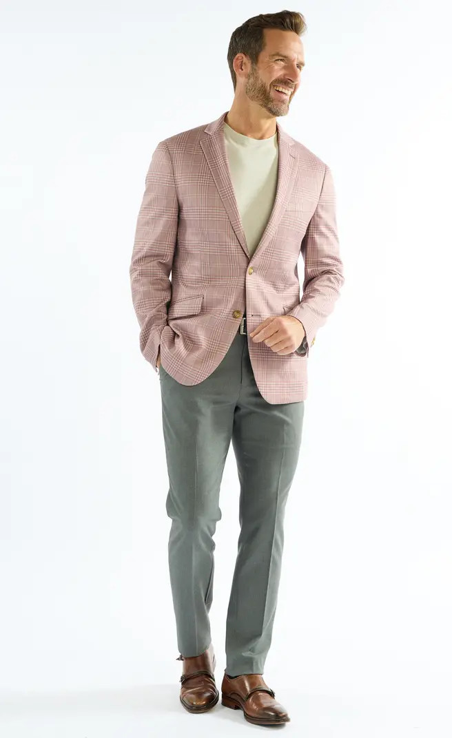 SAVILE ROW CO Plaid Knit Sport Coat | Nordstromrack | Nordstrom Rack