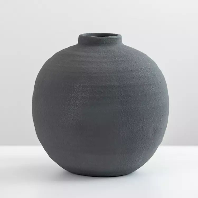 New! Matte Charcoal Rotund Vase | Kirkland's Home