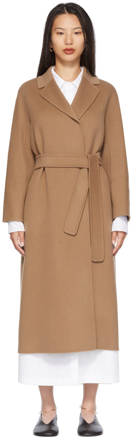 Tan Esturia Coat | SSENSE