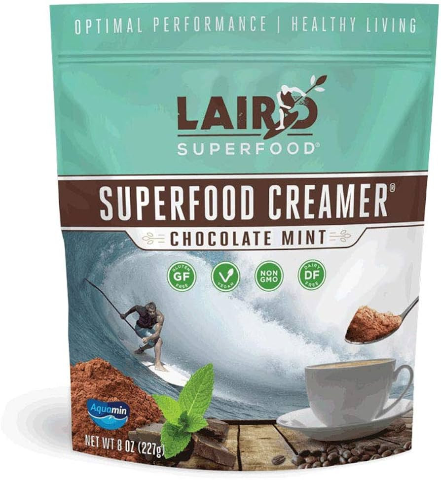 Laird Superfood Non-Dairy Original Superfood Chocolate Mint Coconut Powder Coffee Creamer, Gluten... | Amazon (US)