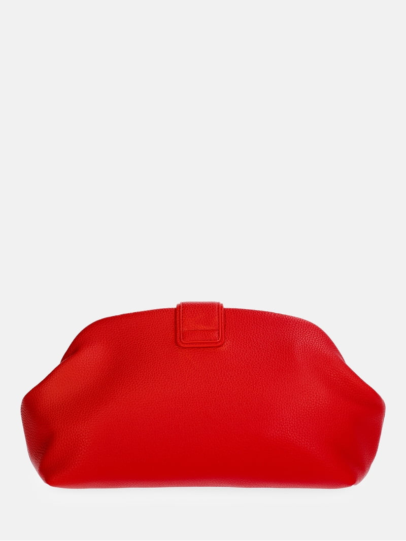 Free Assembly Women's Faux Leather Clutch Handbag, Red Engine | Walmart (US)