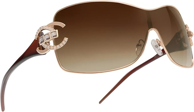 VANLINKER Wrap Around Y2K Sunglasses for Women Men Trendy Oversized Sun Glasses Fashion Shield Fr... | Amazon (US)