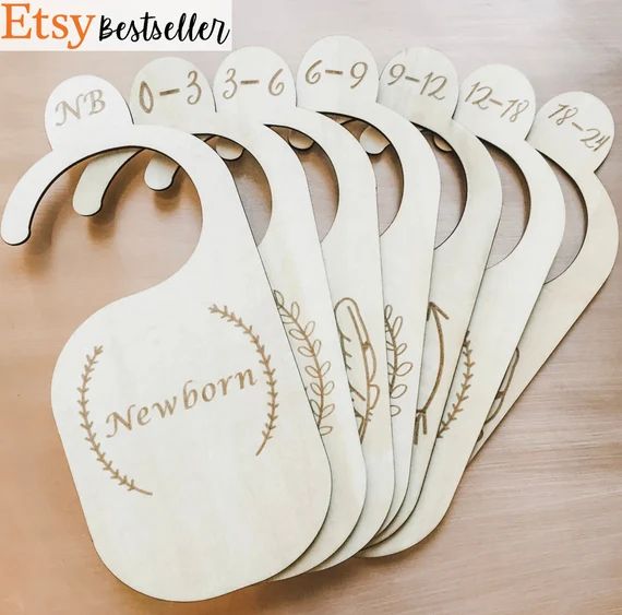 The Original Baby and Toddler Eco-Friendly Wood Closet Dividers (Newborn - 24 Months or 2T - 5) -... | Etsy (US)