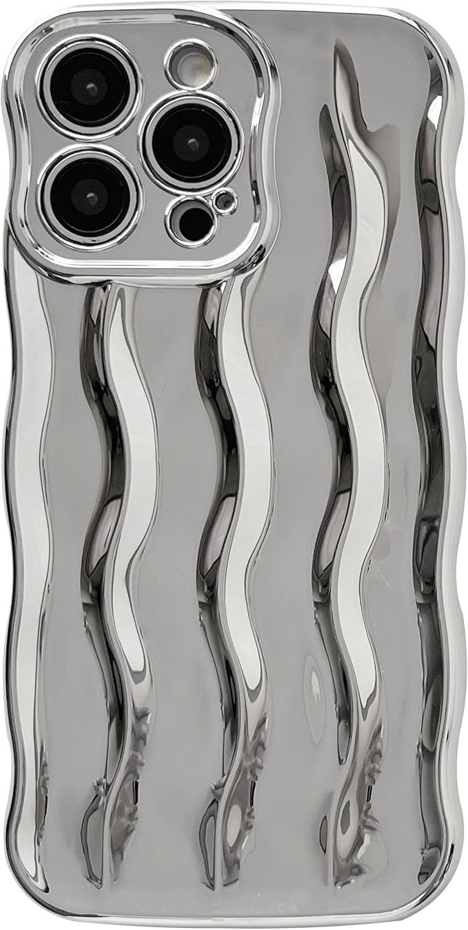 Caseative for iPhone 14 Pro Max Case,Water Ripple Pattern Curly Wave Frame Soft Compatible with i... | Amazon (US)