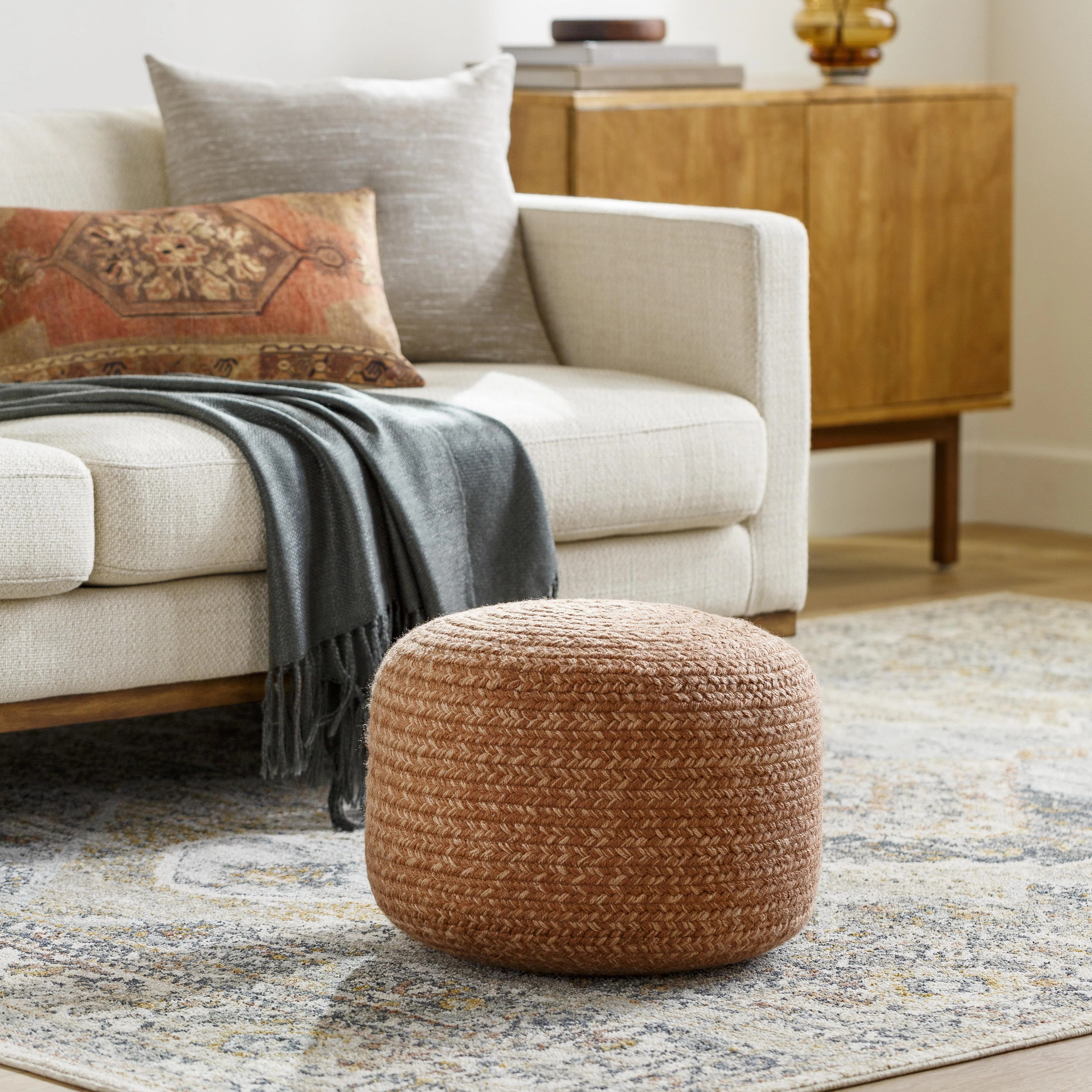 Beachcrest Home™ Braithwaite Upholstered Pouf & Reviews | Wayfair | Wayfair North America