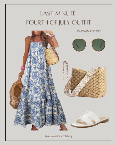 Summer dress, vacation outfit, Amazon summer fashion, Fourth of July outfit, Amazon sandals, flowy dress, straw crossbody purse, trendy fashion 

#LTKStyleTip #LTKSummerSales #LTKFindsUnder50