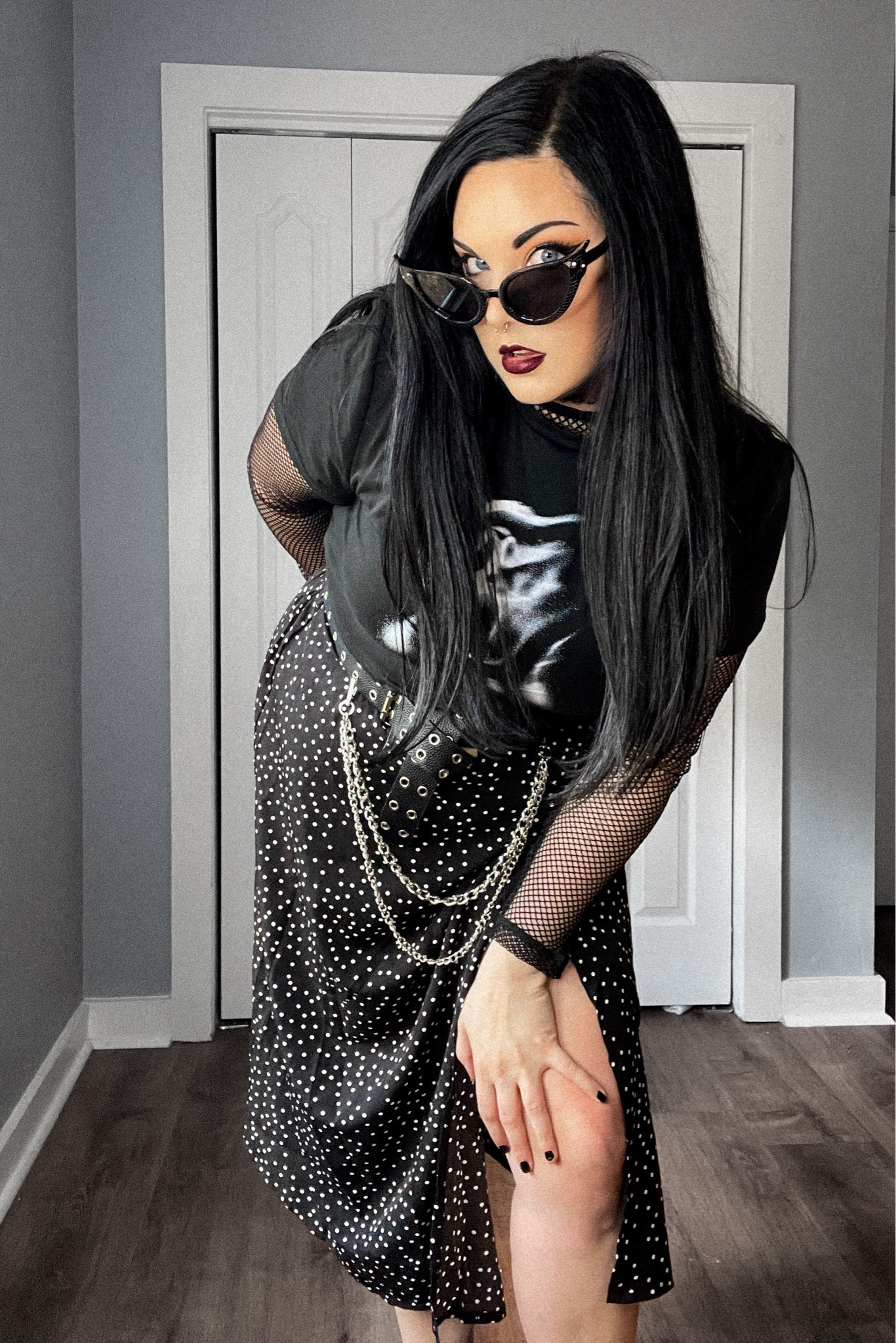 My first Summerween outfit of the day! How cute is this ghost face crop top? 🎃 

#ghostface #summergoth
#gothsummershoe #altfashion  #summerween #maxiskirt #summerweenoutfits #size14 #size16 #gothsummeroutfit Edgy Summer Outfits, Casual Alt Outfits, summerween outfit of the day, goth summer outfit ideas, plus size crop top,

#LTKSeasonal #LTKMidsize #LTKPlusSize