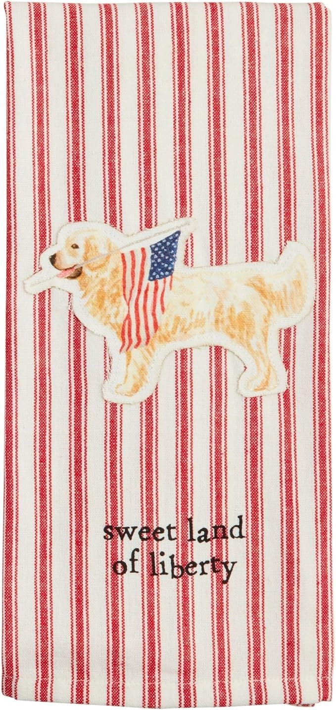 Mud Pie Dog Patch Americana Towel; 26" x 12" | Amazon (US)