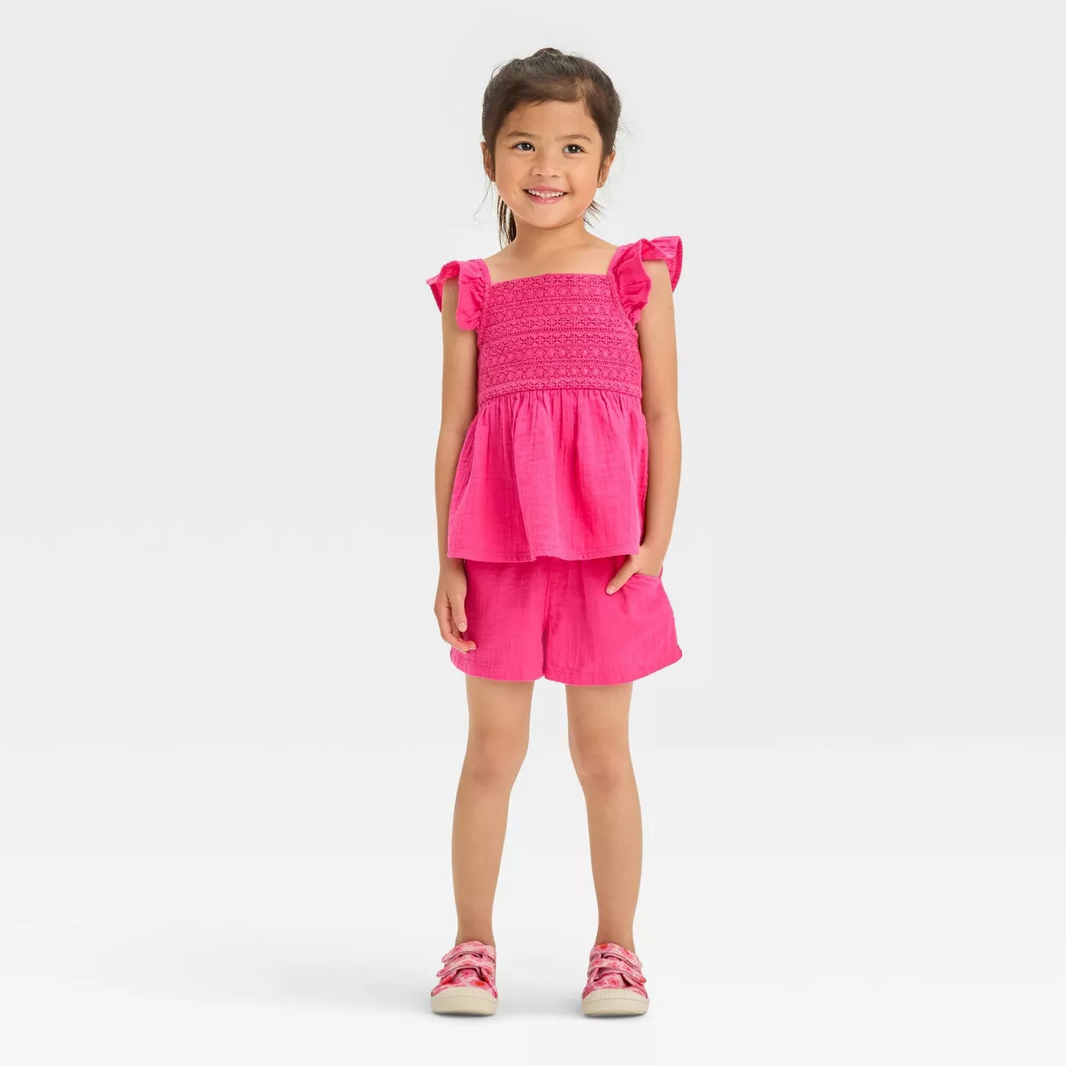 Toddler Girls' Gauze Top & Bottom Set - Cat & Jack™ | Target