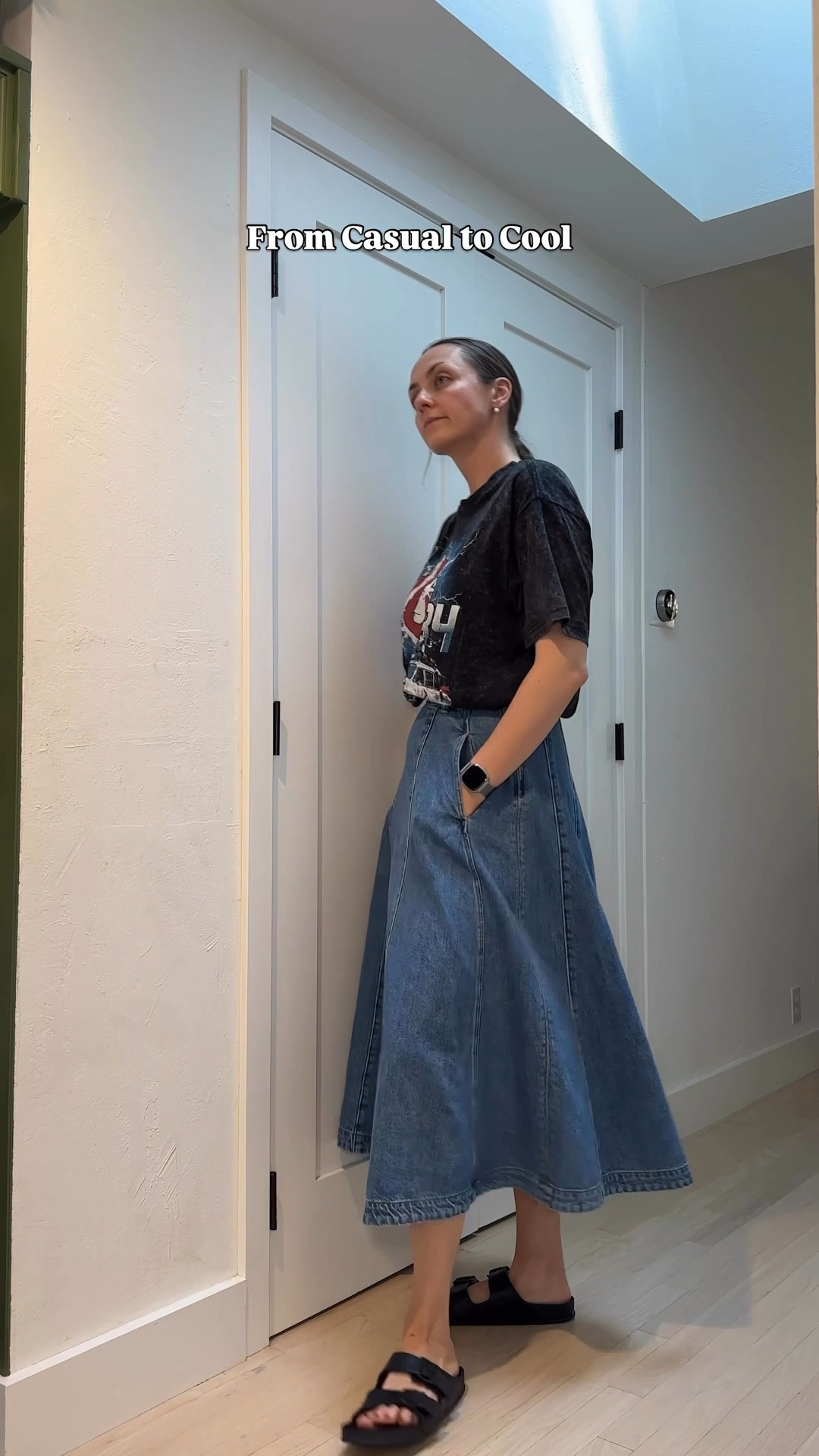 Oversized Graphic tee styled with denim midi skirt #midi #skirt #oversized #graphic #tshirt #birkens

#LTKFindsUnder50 #LTKSeasonal #LTKShoeCrush