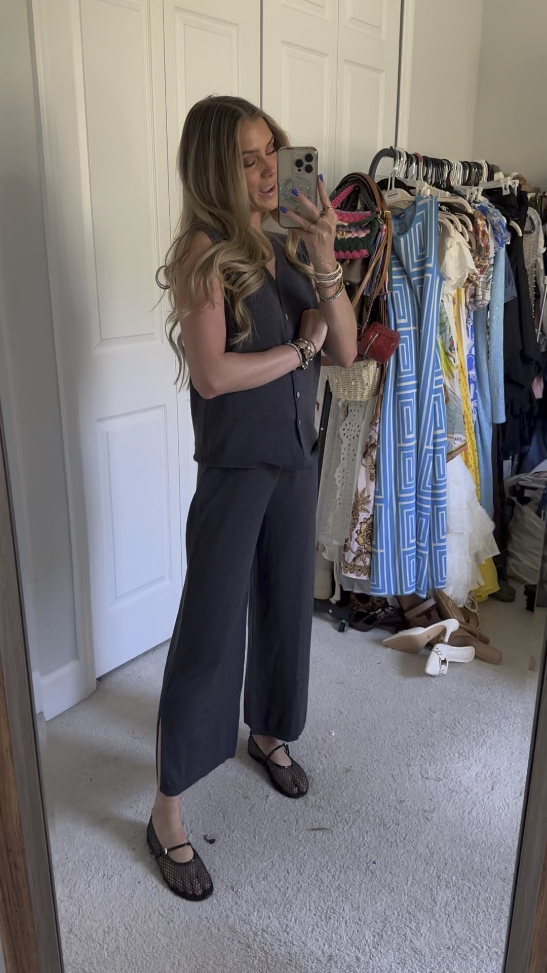 I got new Steve Madden @stevemadden sandals for summer! I am wearing size 8. The mesh tan flats are the meadow blush flats: This MEADOW ballet flat features a breathable mesh material and a rounded toe for added comfort. Perfect for daily wear, it provides both style and comfort. The black ballet flats are the MAGS in black: MAGS - the ultimate mesh Mary Jane flat featuring a ballet style and rounded toe for maximum comfort. With its sleek design and breathable mesh, these shoes are perfect for all-day wear. Upgrade your shoe collection and enjoy the benefits of style and comfort with this timeless flat. The clear ballet flats are the GROVE in clear: The GROVE is a flat design with a square-toe and jelly cage design, providing both style and comfort for everyday wear. With its airy design, your feet can stay cool and comfortable all day long.

#LTKStyleTip #LTKShoeCrush #LTKFindsUnder100