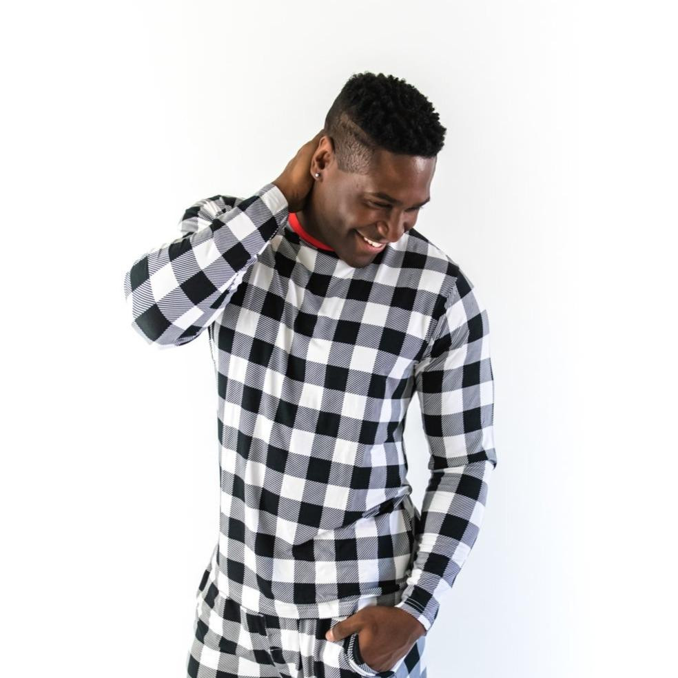 Buffalo Plaid Men's Bamboo Viscose Pajama Top | Little Sleepies