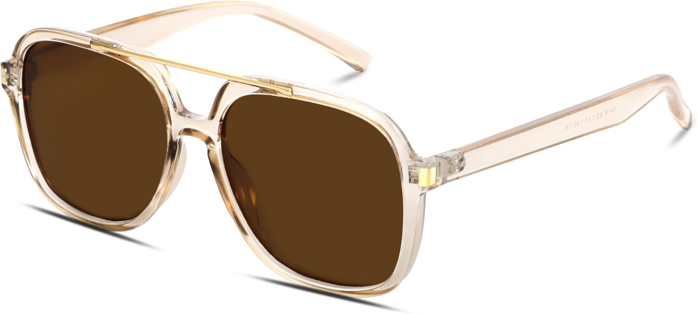 Retro Aviator Sunglasses for Women Men 2026 Square Top Bar Sun Glasses Sunnies 70s Lightweight Sh... | Amazon (US)