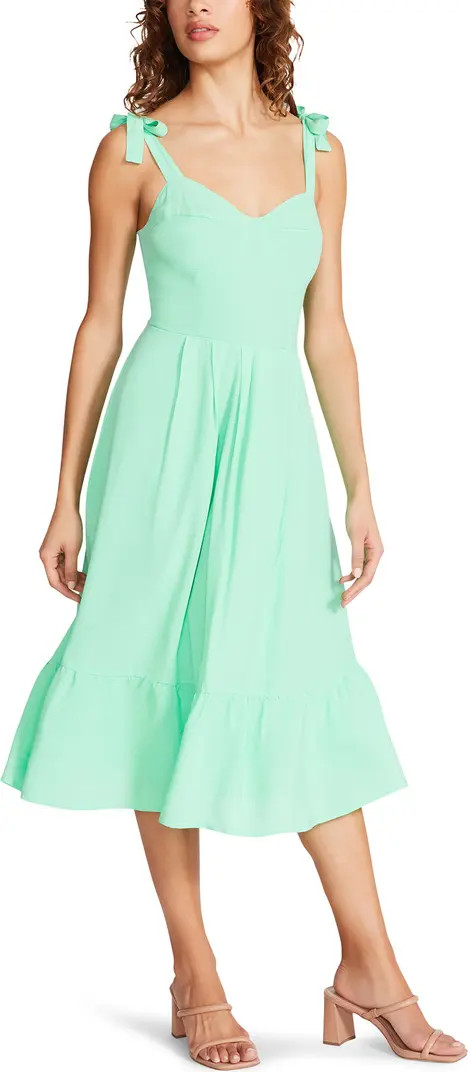 Sophia Rose Tie Strap Midi Sundress | Nordstrom