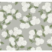 Rifle Paper Co. Hydrangea Wallpaper, Non Woven in Grey by DecoratorsBest | DecoratorsBest