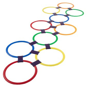 Toy Time Hopscotch Ring Game-10 Multi-Colored Plastic Rings and 15 Connectors for Indoor or Outdo... | Lowe's