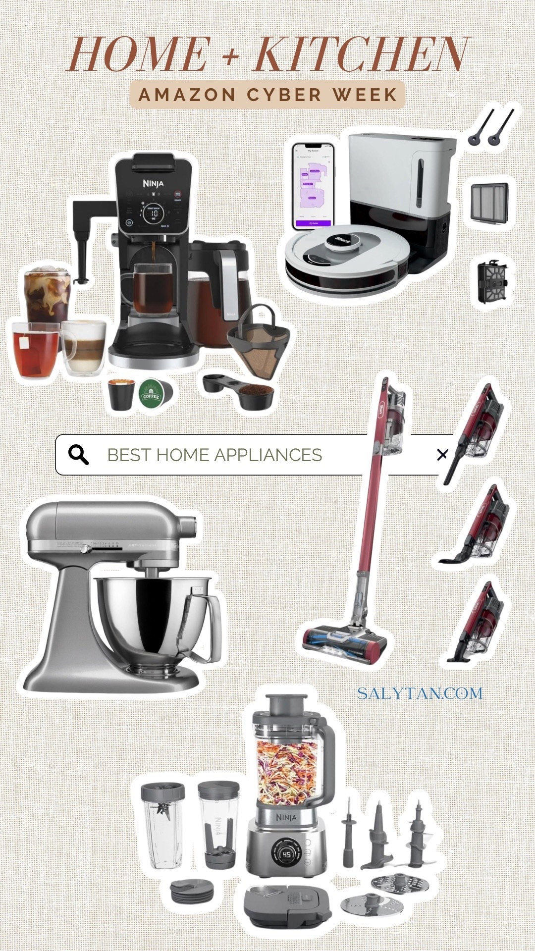 🔥 Amazon Cyber Week Home Deals You Need! 🏡✨

Rounding up the BEST Amazon Black Friday appliance deals — all major price drops and top-rated picks! Perfect time to upgrade your kitchen, cleaning routine, and holiday hosting setup.

Top Deals:
• Cordless Vacuum Cleaner
• Dyson V11 Origin (INSANE deal!)
• Shark Stratos Robot Vacuum & Mop
• Dreame L40 Ultra Robot Vacuum
• Ninja Blender & Food Processor
• Ninja Hot + Iced Coffee Maker
• KitchenAid Artisan Mini Mixer

All Amazon best-sellers, Black Friday discounts, and home must-haves linked in my LTK 🔥

#AmazonBlackFriday #AmazonCyberWeek #HomeDeals #KitchenAppliances #Vacuumsale #RobotVacuum #AmazonFinds #LTKhome #LTKsale #HolidayDeals #CyberWeekDeals #HomeEssentials #ApplianceDeals

#LTKHome #LTKSaleAlert #LTKCyberWeek