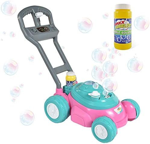 Sunny Days Entertainment Bubble-N-Go Toy Lawn Mower with Refill Solution | Pink Bubble Blowing To... | Amazon (US)