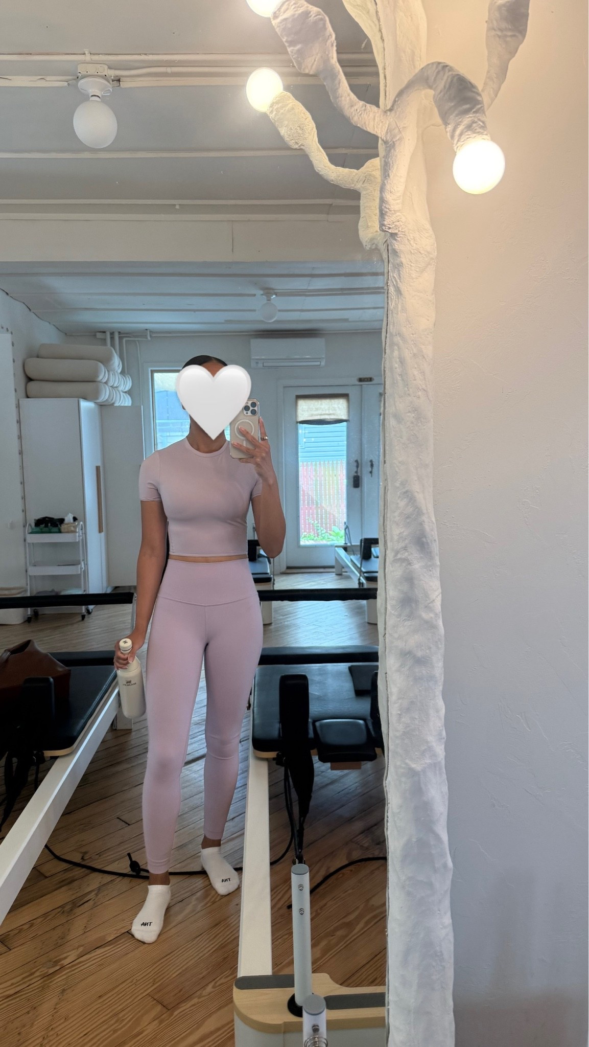 a lilac play moment for reformer Pilates. 🤍 

wundermost crewneck cropped tshirt, align pant, yoga, athleisure, tna, aritzia, petite, Stanley, water bottle, all day slim bottle. 

@lululemon

#LTKfitnessgoals #LTKootd #LTKPetite