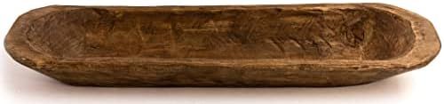 Amazon.com: Rustic Wooden Bread Dough Bowl - Bateas - Home Decoration Centerpiece - Handmade & Im... | Amazon (US)