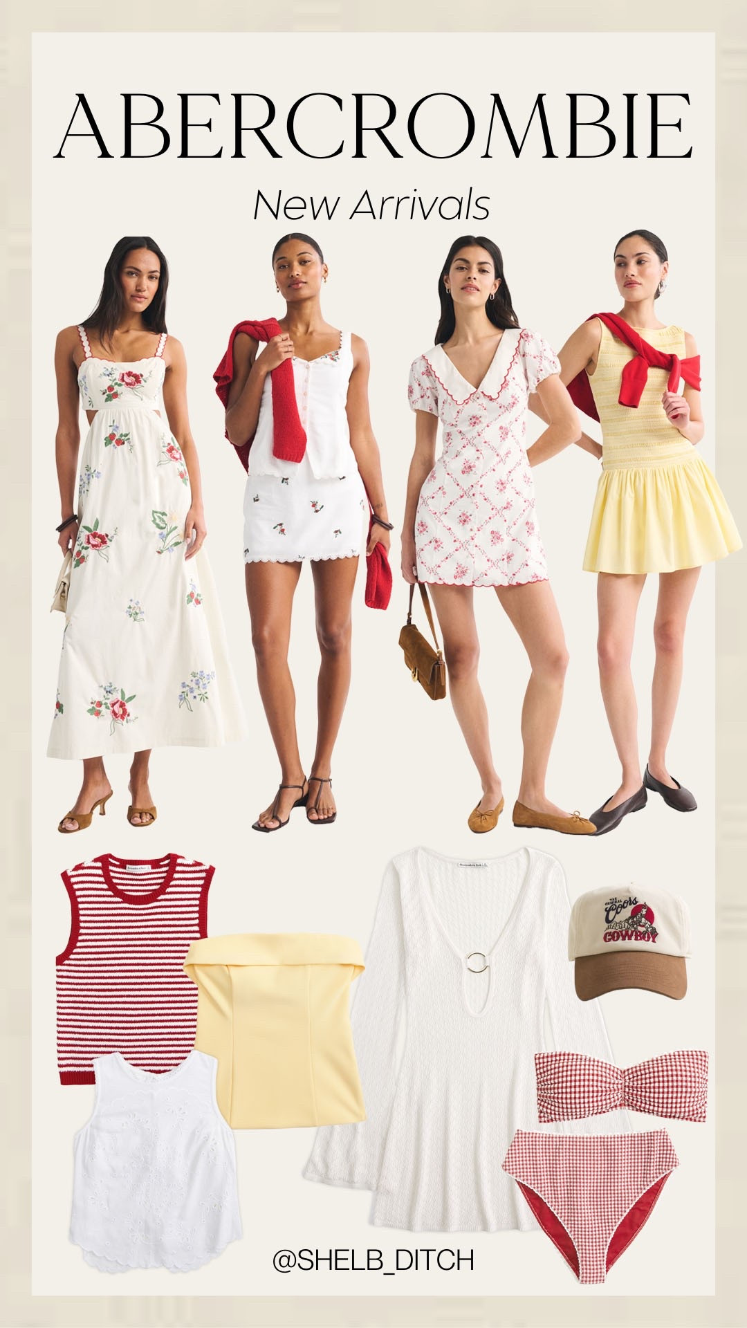 Abercrombie new arrivals. Abercrombie summer style. Trending summer style. Dainty floral summer dress. Abercrombie swim.

#LTKSeasonal #LTKootd #LTKSwim