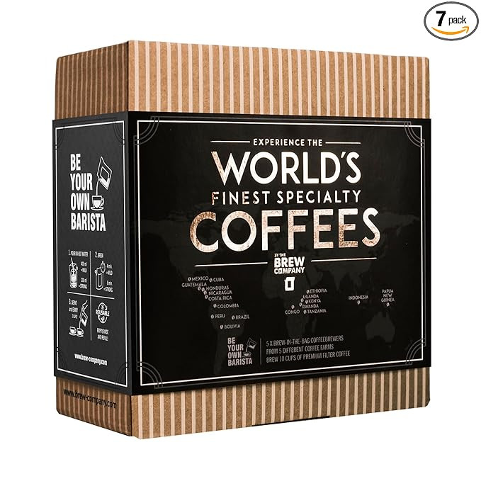 Original Gourmet Coffee Gift Set for Men & Women - 7 World's Finest Single Origin Specialty & Org... | Amazon (US)