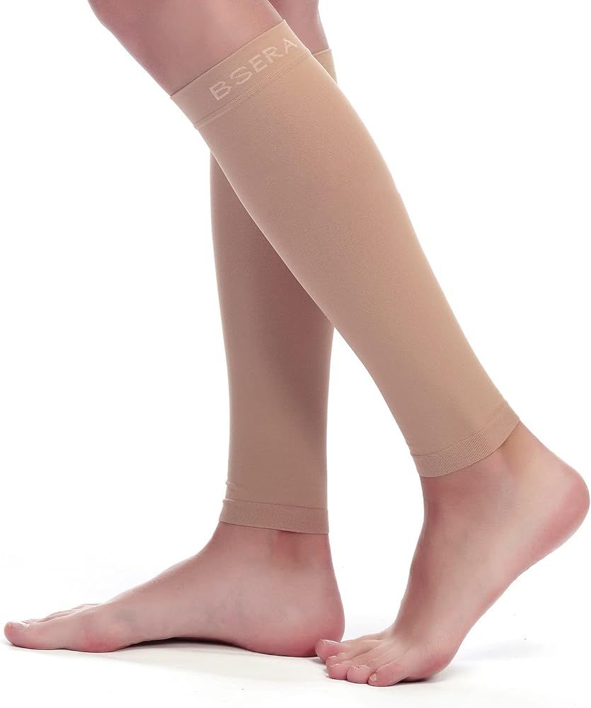 BSERA Calf Compression Sleeve Women, 2 Pairs 20-30mmHg Footless Compression Socks for Swelling Sh... | Amazon (US)