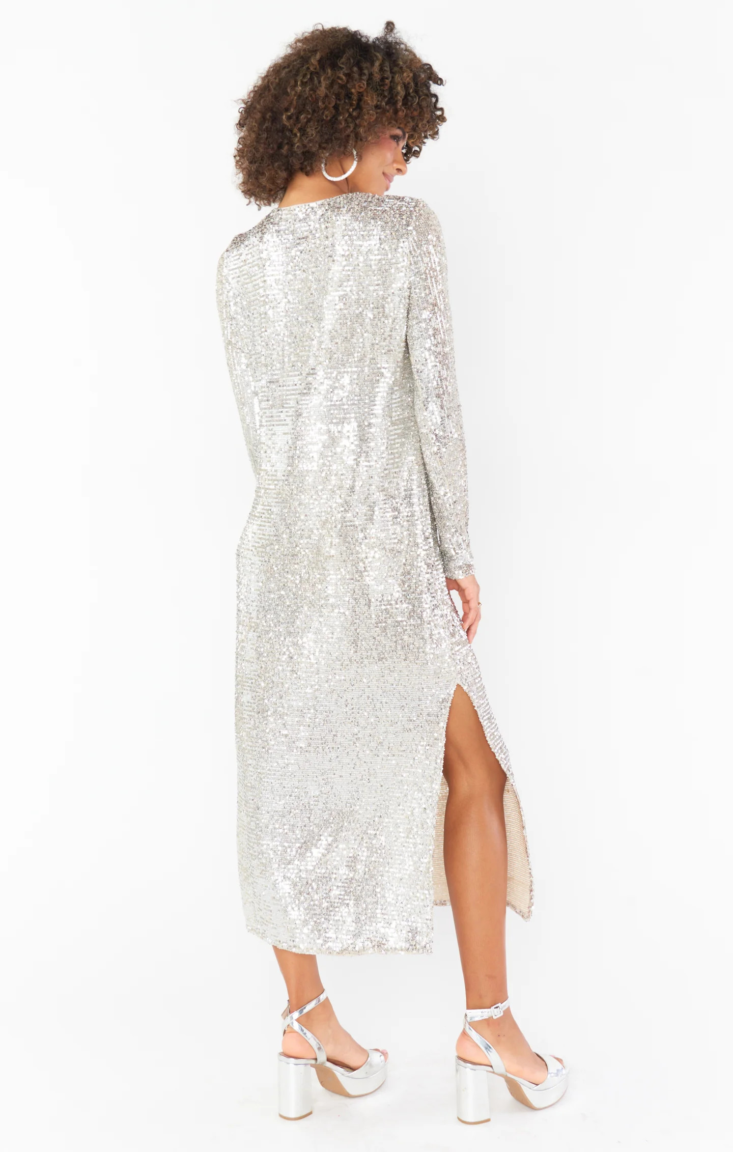 Maddison Dress ~ Platinum Sequins | Show Me Your Mumu