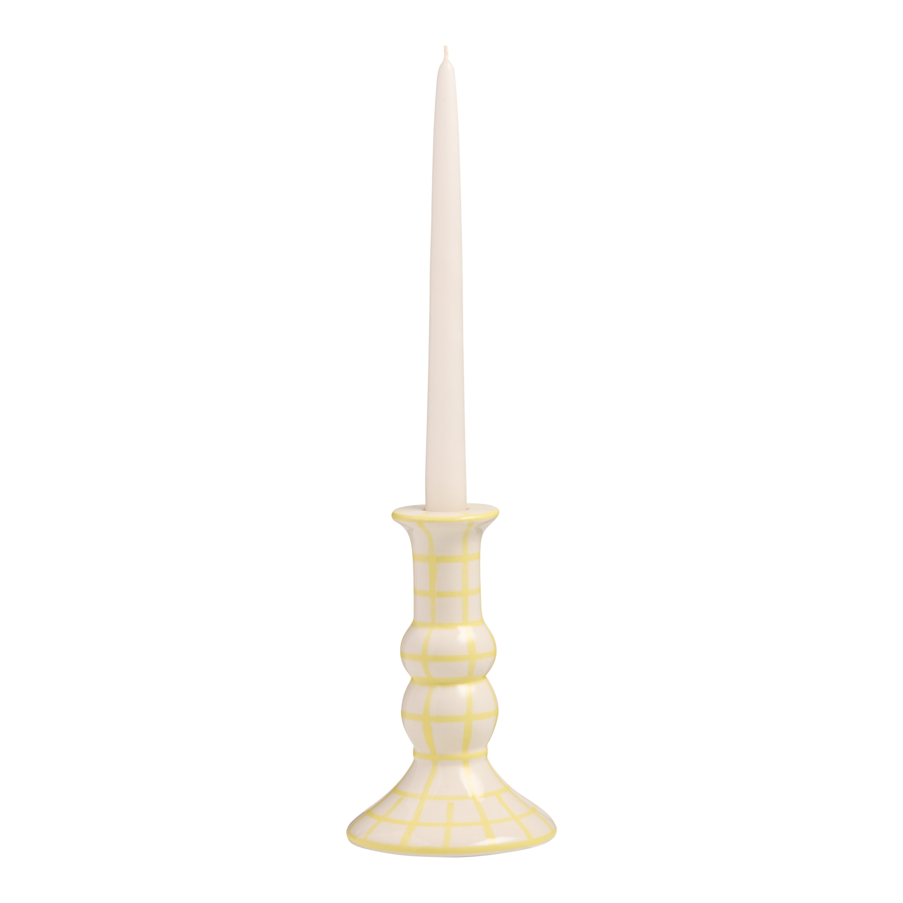 Windowpane Ceramic Taper Candle Holder | World Market