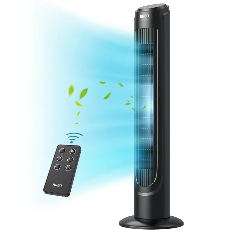 Dreo 40" 90° Oscillating Fans with Remote, Tower Fan, Fan,Quiet Cooling, 12 Modes, 12H Timer, Sp... | Walmart (US)
