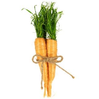 Northlight Straw Carrot Easter Decorations - 9"- Orange and Green - Set of 3 | Michaels Stores