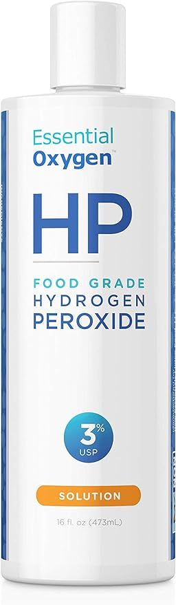 Essential Oxygen Food Grade Hydrogen Peroxide, Natural Cleaner, 3%, 16 Ounce | Amazon (US)
